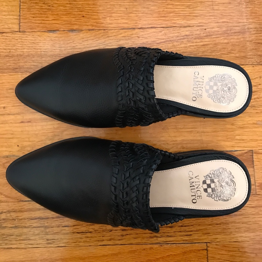Vince Camuto Black Slip-on Mules